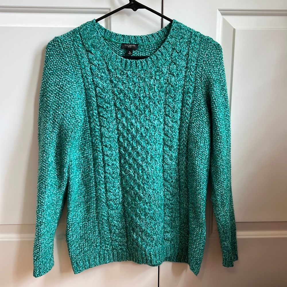 Talbots Green Sweater Petite